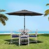 Outdoor Umbrella Umbrellas Beach Pole Garden Tilt Sun Patio UV 2.7m