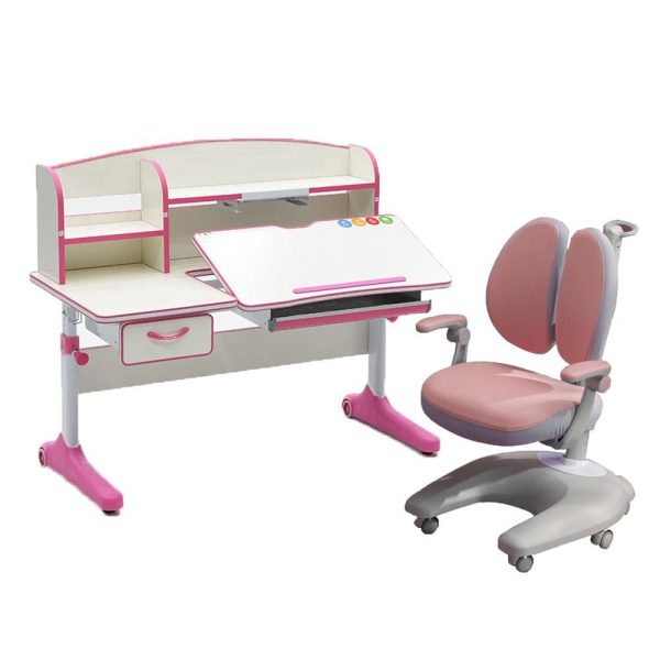 Height Adjustable Children Kids Ergonomic Study Desk Chair Set 120cm AU