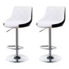 Bar Stools Kitchen Bar Stool Leather Barstools Swivel Gas Lift Counter Chairs x2 BS8403