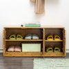 Bamboo Bench Seat Shoe Rack Shoe Bench Storage Bench