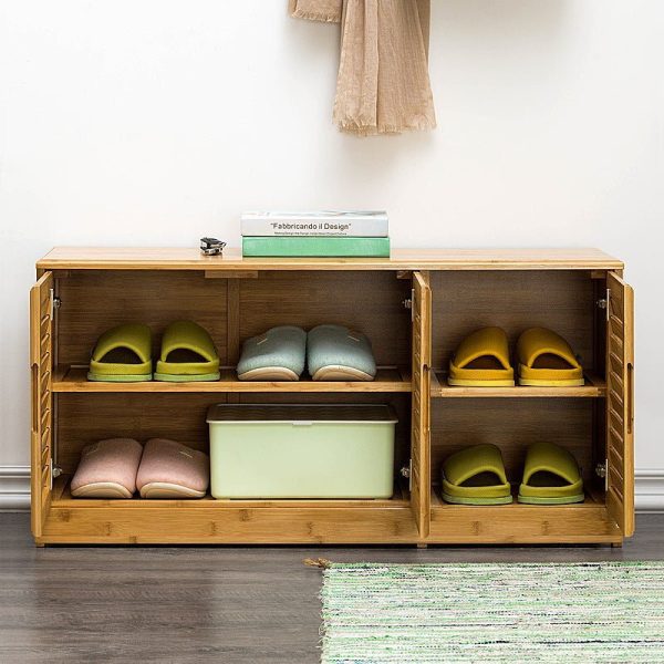 Bamboo Bench Seat Shoe Rack Shoe Bench Storage Bench