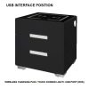 Wembley Smart Bedside Tables Side 3 Drawers Wireless Charging USB Nightstand LED Light AU Black