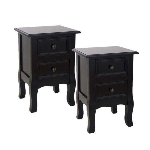 Dardenne French Bedside Table Nightstand Set of 2