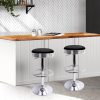 Backless PU Leather Bar Stools – Chrome