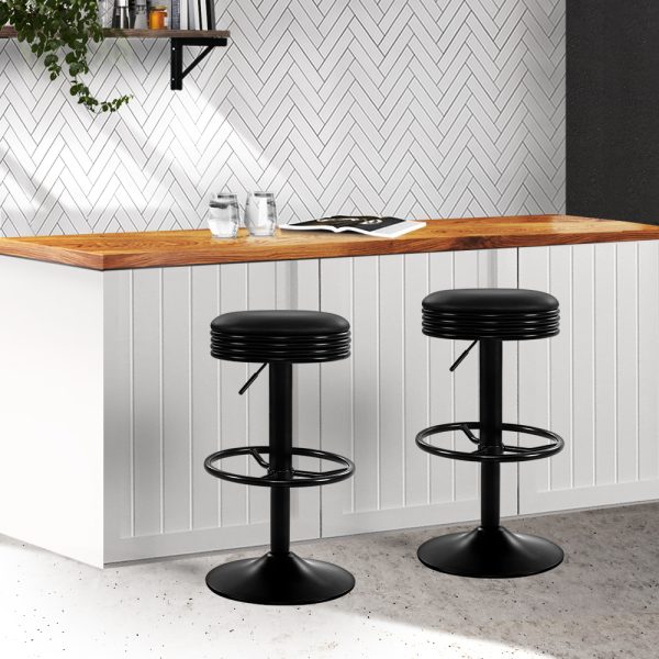 Backless PU Leather Bar Stools – Chrome