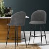 Set of 2 Bar Stools Kitchen Dining Chair Stool Chairs Sherpa Boucle