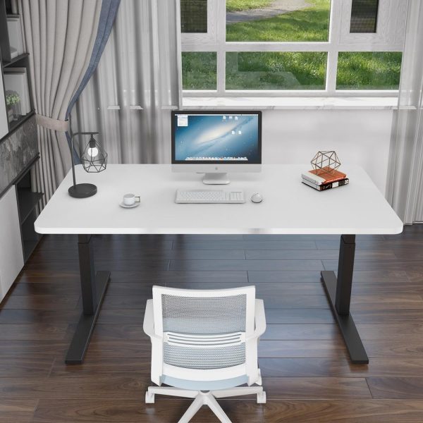 Standing Desk Height Adjustable Sit Stand Motorised Black Dual Motors Frame