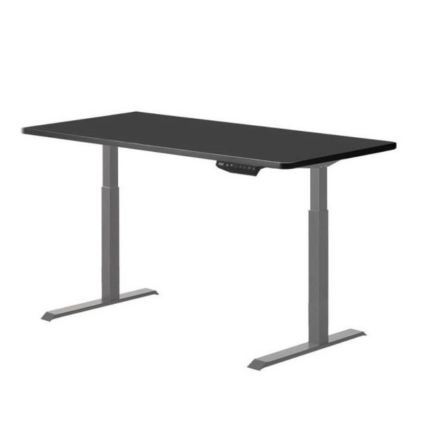 Standing Desk Height Adjustable Sit Stand Motorised Grey Dual Motors Frame