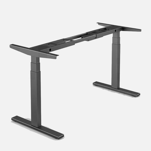 Standing Desk Height Adjustable Sit Stand Motorised White Dual Motors Frame