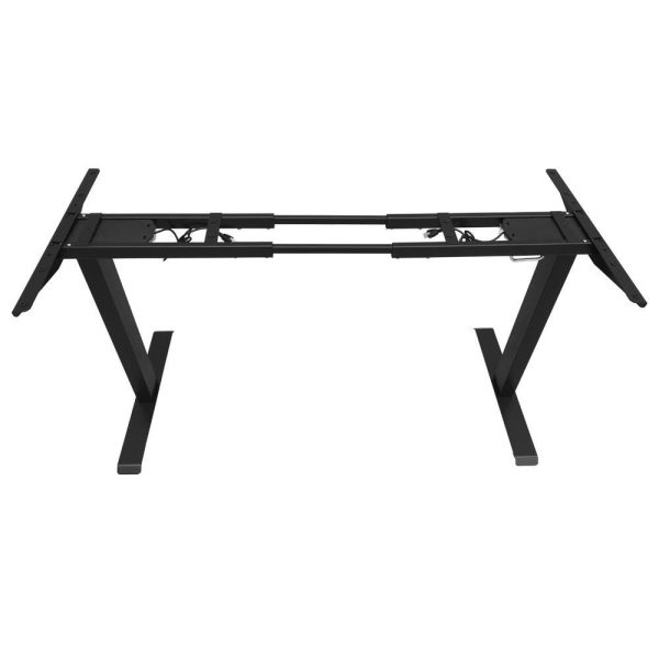 Standing Desk Height Adjustable Sit Stand Motorised Single Grey Motor Frame Top