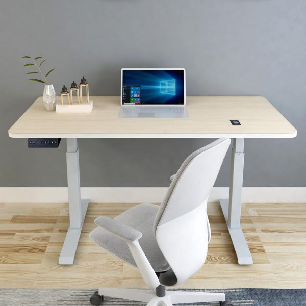 Standing Desk Height Adjustable Sit Grey Stand Motorised Single Motor Frame