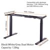 Standing Desk Height Adjustable Sit Stand Motorised Single White Motor Frame Top