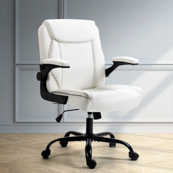 Office Chair Leather Computer Desk Chairs Executive Gaming Study