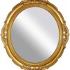 Oval Antique Vintage Hanging Wall Mirror for Bedroom and Livingroom (38 x 33 cm)