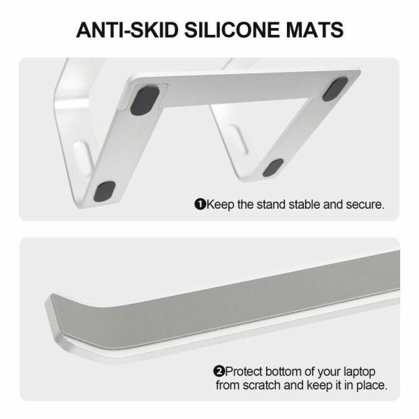 Adjustable Portable Aluminium Laptop Stand Ergonomic Tray Holder Cooling Riser