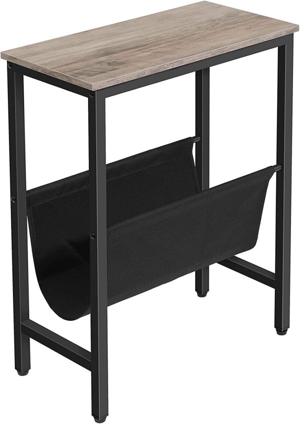 Phillipsburg Industrial Side Table with Magazine Holder Sling and Metal Structure