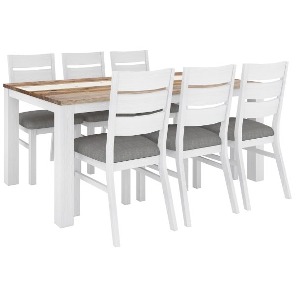 Dining Set Table Chair Solid Acacia Wood Timber – Multi Color