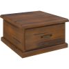 Lamp Table Solid Pine Wood Coffee Side Desk Sofa End – Dark Brown