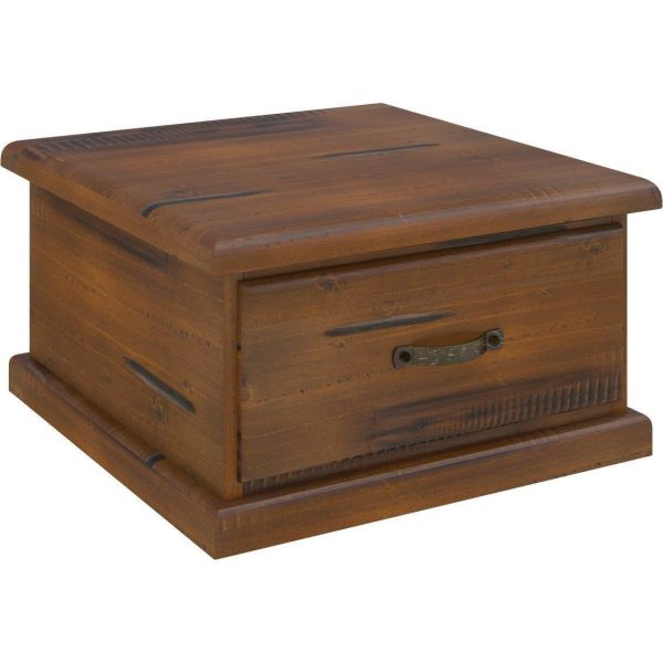 Lamp Table Solid Pine Wood Coffee Side Desk Sofa End – Dark Brown