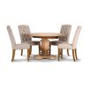 Gloriosa Dining Set Table 10 Beige Chair Mango Wood – Honey Wash