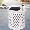 Swampscott Wooden Round Side Table Sofa End Tables