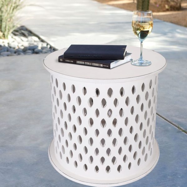 Swampscott Wooden Round Side Table Sofa End Tables