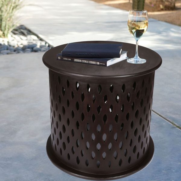 Swampscott Wooden Round Side Table Sofa End Tables