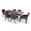 Tuberose 7pc Dining Set 180cm Table 6 Chair Solid Acacia Wood Timber