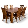 Teasel Dining Set Table Chair Solid Pine Wood Timber – Rustic Oak