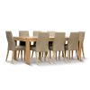 Dining Set Table PU Chair Solid Messmate Timber
