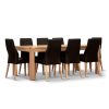Dining Set Table PU Chair Solid Messmate Timber
