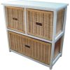 Hyssop Bedside Chest of Drawers Cane Bedroom Kitchen Bathroom Storage Cabinet