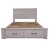 Americus Bed Frame Size Timber Mattress Base With Storage Drawers – White