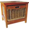 Hyssop Bedside Chest of Drawers Cane Bedroom Kitchen Bathroom Storage Cabinet