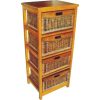 Hyssop Bedside Chest of Drawers Cane Bedroom Kitchen Bathroom Storage Cabinet