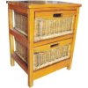 Hyssop Bedside Chest of Drawers Cane Bedroom Kitchen Bathroom Storage Cabinet