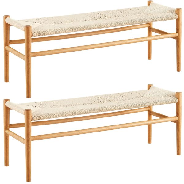 Anemone  Wishbone 120cm Dining Bench Beech Timber Replica Hans Wenger Natural