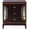 Booneville Bedside Table Solid Wood 3 Drawers Storage Cabinet Nightstand