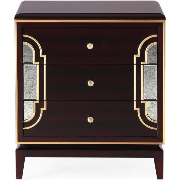 Booneville Bedside Table Solid Wood 3 Drawers Storage Cabinet Nightstand
