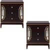 Booneville Bedside Table Solid Wood 3 Drawers Storage Cabinet Nightstand