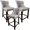 Florence  High Fabric Dining Chair Bar Stool French Provincial Solid Timber