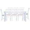 Laelia Dining Table Chair Acacia Wood Coastal Furniture – White