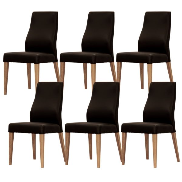 Dining Chair PU Leather Seat Solid Messmate Timber
