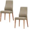 Dining Chair PU Leather Seat Solid Messmate Timber