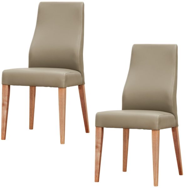 Dining Chair PU Leather Seat Solid Messmate Timber