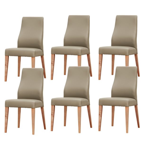 Dining Chair PU Leather Seat Solid Messmate Timber