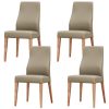 Dining Chair PU Leather Seat Solid Messmate Timber