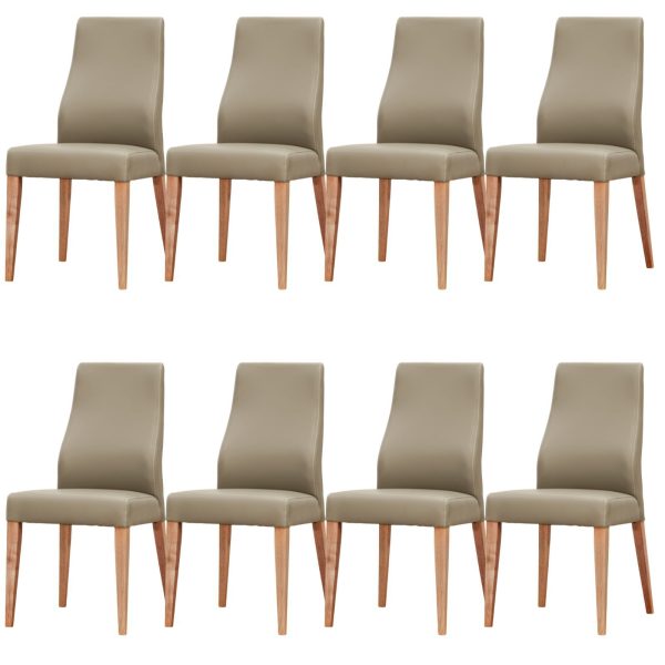 Dining Chair PU Leather Seat Solid Messmate Timber