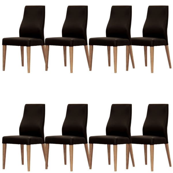 Dining Chair PU Leather Seat Solid Messmate Timber