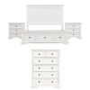 Alameda Bed Frame Bedroom Suite Bedside Dresser Mirror Package – White